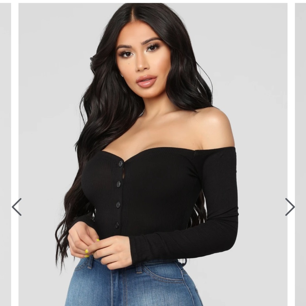 Fool In Love Off Shoulder Bodysuit